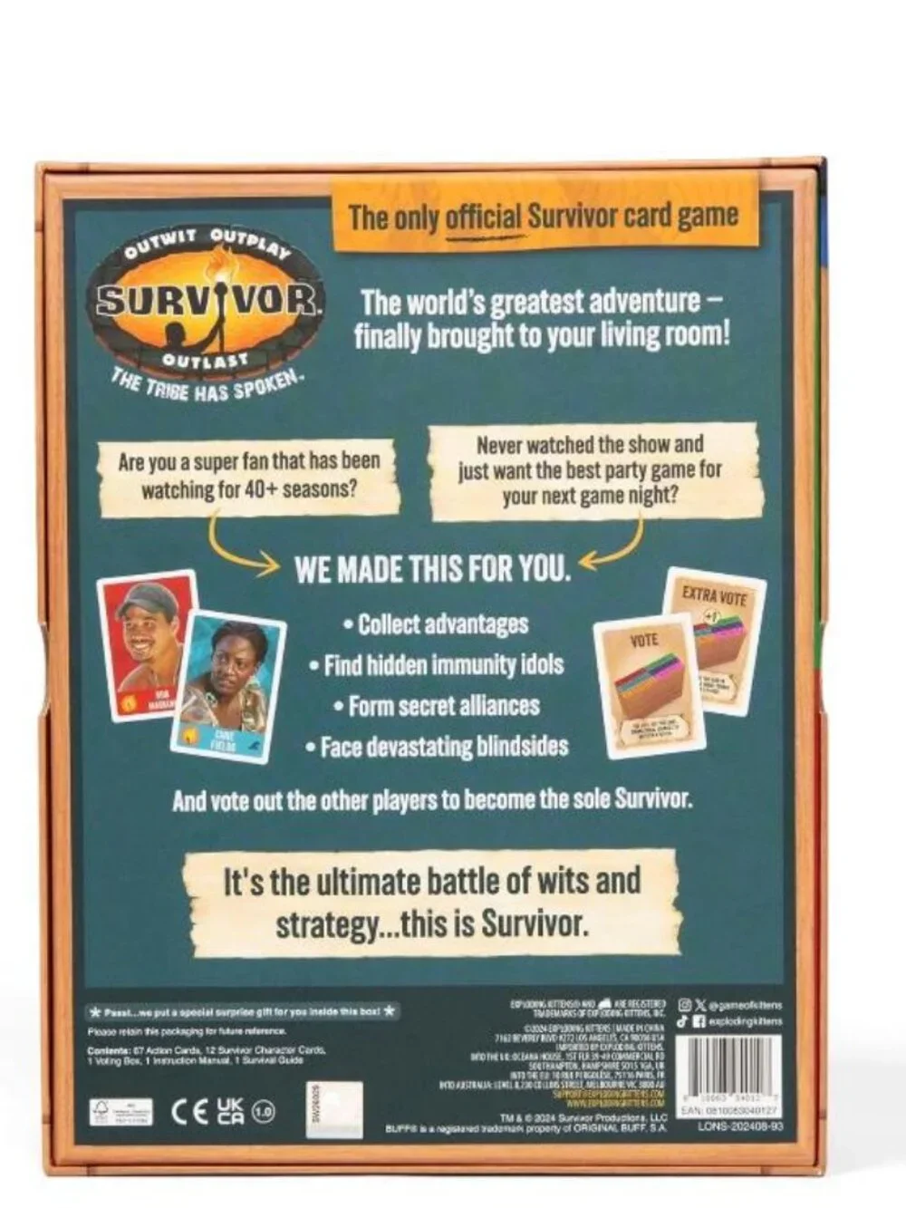 Survivor: The Tribe Has Spoken Card Game for Ages 8+, 3-6 Players